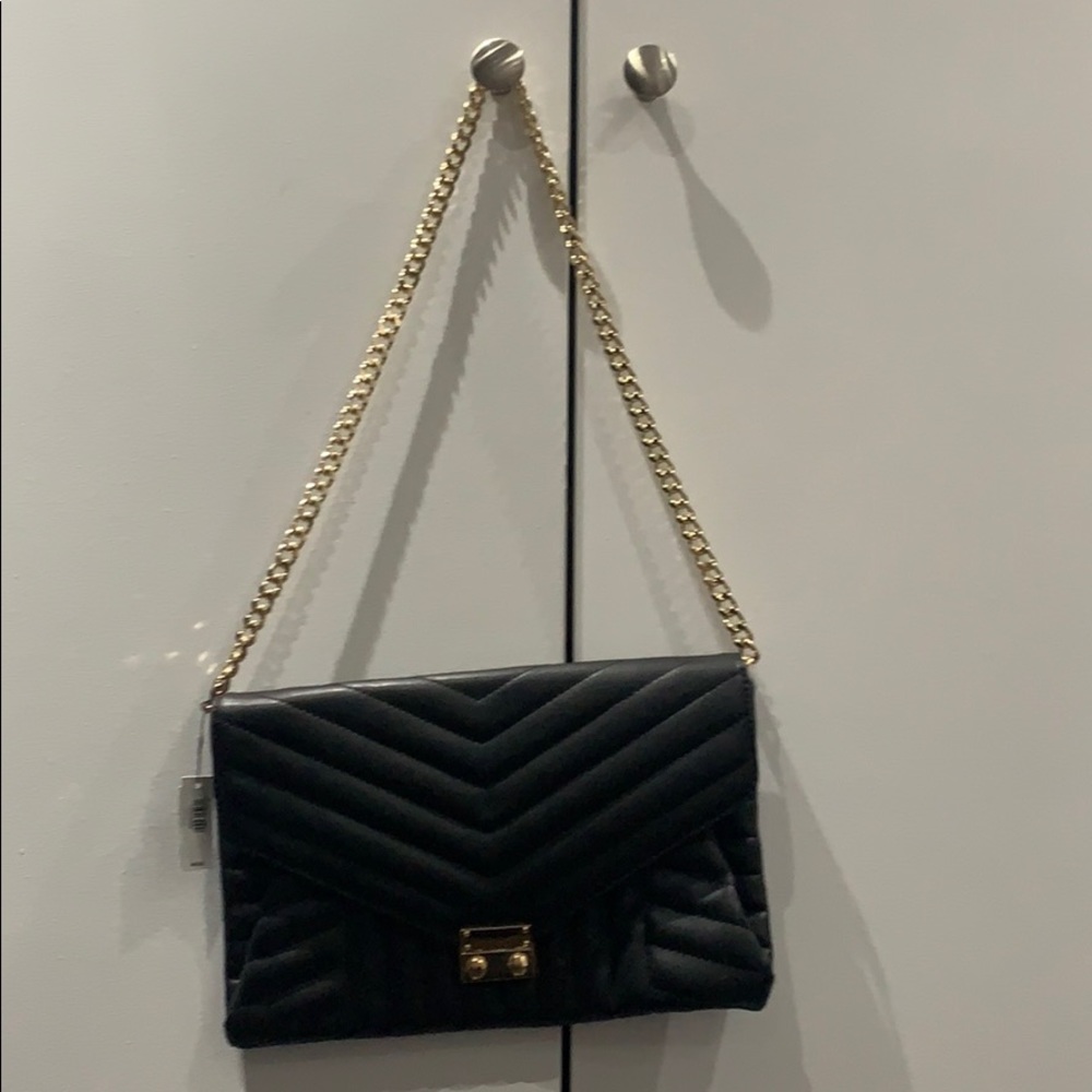 Express Black and Gold Clutch Purse